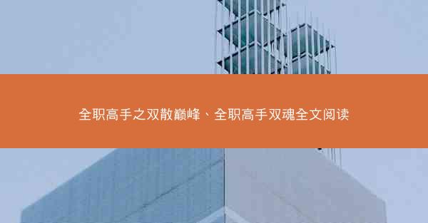 全职高手之双散巅峰、全职高手双魂全文阅读